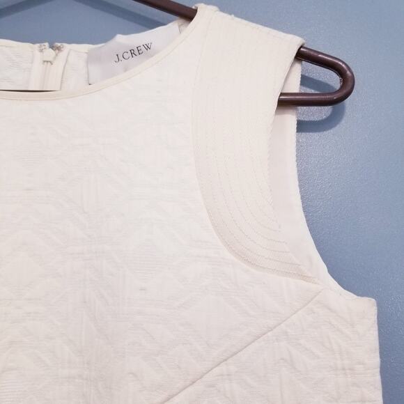 J. Crew Jacquard Shift Mini Dress Zipper Pockets Sleeveless - Picture 5 of 13